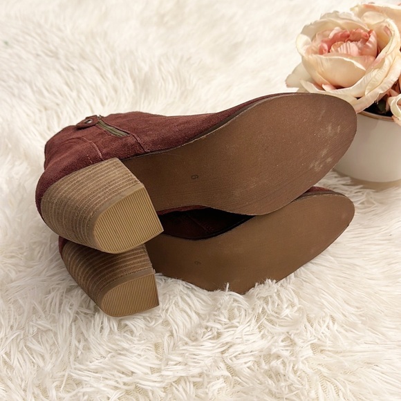 NEW DIBA Sequoia Burgundy heel ankle bootie women size 6 - Picture 5 of 5